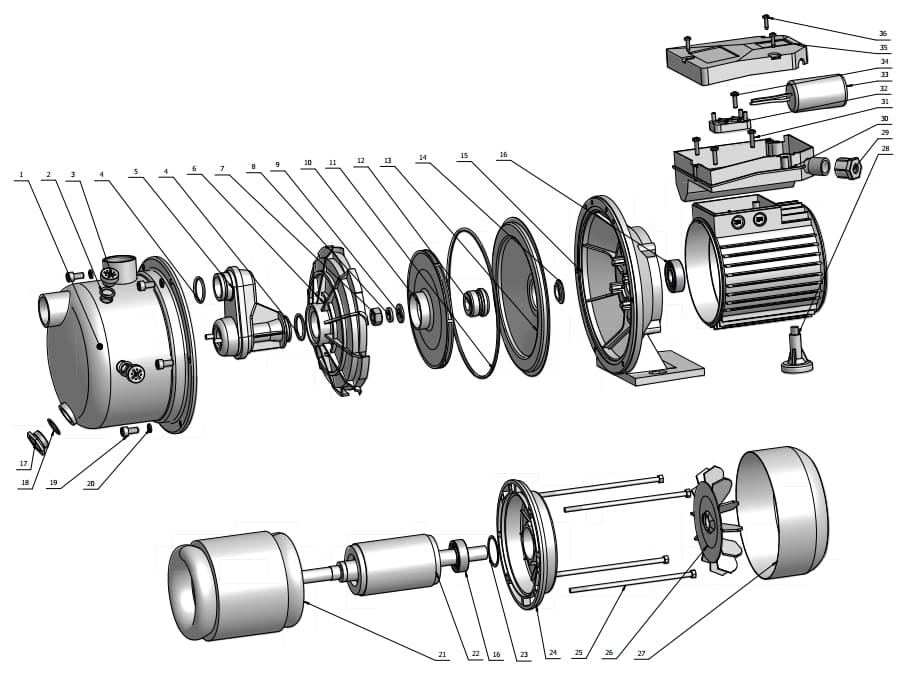 Запчасти Unipump JS 60 купить в Костанае