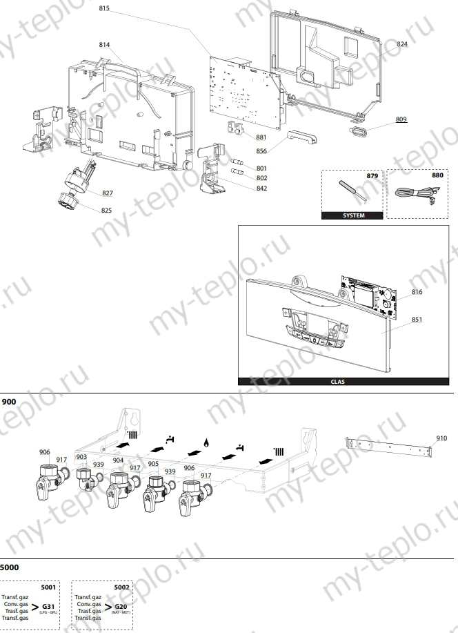 Запчасти для Ariston CLAS X SYSTEM 24 FF: схема Запчасти Ariston CLAS X SYSTEM 24 FF купить в Костанае