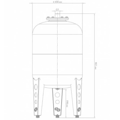 Расширительный бак Джилекс 100 (7790) Расширительный бак Джилекс 100 (7790)